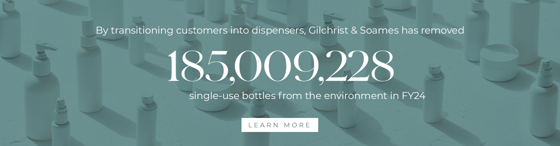 We've removed 185 million single-use bottles from the environment